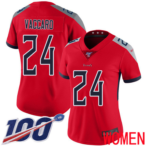 Tennessee Titans Limited Red Women Kenny Vaccaro Jersey NFL Football #24 100th Season Inverted Legend